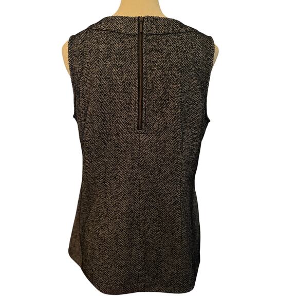 CAbi CeCe Shell Sleeveless Black Tweed Herringbone Top, Women's Size Medium - Picture 6 of 8